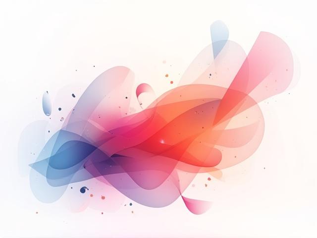 Grafik, die Kreativität und digitales Design darstellt, mit abstrakten Formen und leuchtenden Farben